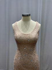 Dressystars Scoop Neck Prom Dress Sheath/Column Sleeveless Formal Gown
