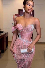 Mermaid Jewel Floor Length Sleeveless Appliques Lace Sequined Prom Dress